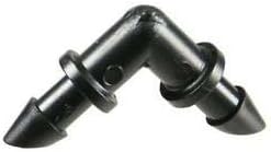 RainAid MrDrip 1/4" Barbed Elbows, Bag of 100 for Drip Irrigation Tubing System, Flowers, Containers, Vegetable, Herbs Gardens