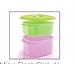 Tupperware Crystalwave Power Lunch Set of 2 Lilac and Green Lime 2 cups