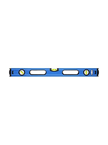 Hoegert Technik - Spirit Level 120 cm, Features 3 Levels: 0°/45°/90°, Aluminium Spirit Levels, Shock Absorbing end caps, Size: 120×5.65×2.1cm, HT4M012