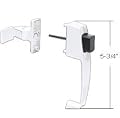 C.R. LAURENCE K5116 CRL White Screen and Storm Door Push Button Latch with Tie Down Screw and 1-3/4" Screw Holes