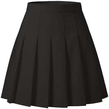 TONCHENGSD Women's High Waist Pleated Mini Skirt Skater Tennis