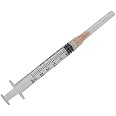 BH Supplies 3ml Luer Lock Tip Syringes Individually Wrapped - 100 Syringes 23G