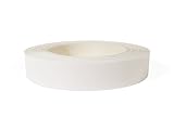 Edge Supply White Melamine 13/16" X 25' Roll Preglued Edge Banding, Iron on with Hot Melt Adhesive. Flexible Edging. Easy Application with an Iron.