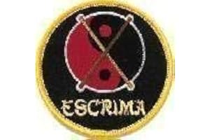 Martial Arts Embroidered Badge - Escrima Weapons Yin Yang Patch