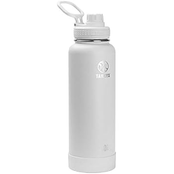 Takeya Actives Insulated Stainless Water Bottle with Insulated Spout Lid, 40oz, Arctic (Renewed)