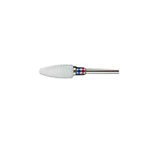 Pana Professional - White Flame Cone Ceramic Bit 3/32" Shank Size - Nail Drill Bit for Dremel Machine