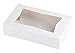 Cake Box with Display Window, Pastry Bakery Box (8 x 5.5 x 2 In, White, 10-Pk)