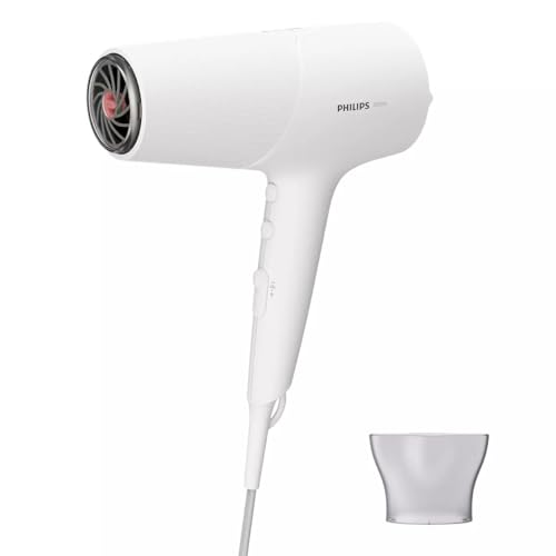 Philips Haartrockner der Serie 5000 mit ThermoShield Technologie, 3 Heiz- und 2 Geschwindigkeitsstufen, 2.100 W Trockenleistung, BHD500/00
