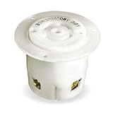 Hubbell HBL2816 AC Flanged Outlet NEMA L21-30 Female White