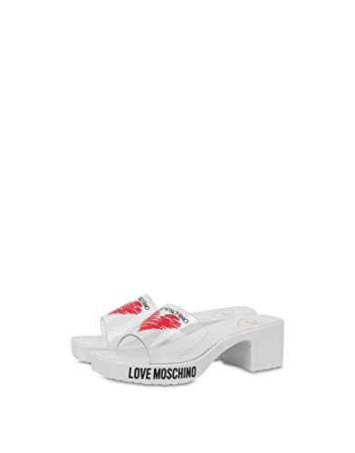 Love Moschino Damen Ja28256G0GI50100 Absatzmuscheln, Weiß, 35 EU