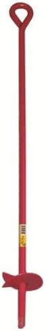 5/8 Inch Rod x 4 Inch Helix x 40 Inch Long Earth Anchor Red