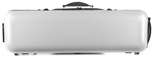 Fiberglass Violin Case Safe Oblong 4/4 special silver M-Case + Music bag