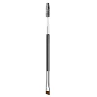 Duo Eyebrow Brush - KINGMAS Professional Angled Eye Brow Brush and Spoolie Brush (Black)