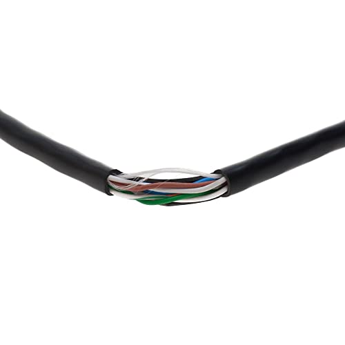 1000ft Cat5e Black Solid 24AWG Cable UTP Cat5 Bulk