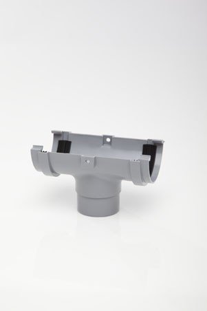 RM305G Grey Mini 75mm Running Outlet Half Round for shed, Conservatory, Porch etc NOT Standard House Size - Smaller