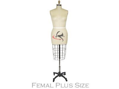 (ST-SIZE12+ARM+ST-SEWKIT) Size 12. Model #601 Professional Female Half Body Dress Form for Dressmaker Collapsible Shoulder with 1 Free Arm+9 Sewing Tools in 1 Set (No Return) - Thumbnail 6