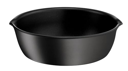 Tefal Ingenio Eco Resist Bratpfanne 26 cm, stapelbar, induktiv, antihaftbeschichtet, Kochstartanzeige, gesundes Kochen, perfekter Halt, L3978502, schwarz
