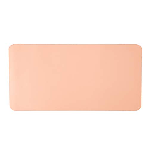 Homesure Genuine Leather Desk Pad (Pink, 17x35 inches) Waterproof & Genuine Leather - Desk Mat,Desk Blotter, for Office and Home on top of desks
