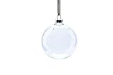 youseexmas Clear Glass Hanging Round Ball Christmas Ornaments 8cm Sponge Pack of 6