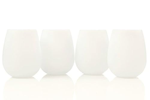 Silicone Wine Glasses - Set of 4 - Unbreakable Outdoor Rubber Wine Cups: 14  oz, Clear Silicone. 100% Dishwasher Safe - Shatterproof Glass for Travel,  Outdoor, Picnic, Pool, Boat, Camping in Kenya | Whizz Wine Glasses