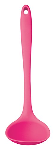 KitchenCraft Colourworks Silicone Ladle, 28 Cm - Pink