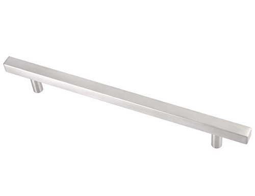 Silver Dresser Handles:Cabinet Hardware Cupboard Pull Kitchen Cabinet T Bar Handle Dresser Knobs Set - 10" Total Length,7-3/8 IN Hole Centers - 10 Pack,YTHD1212BN192-10PAMZ