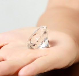 Glass Diamond Jewel - Clear (30mm)