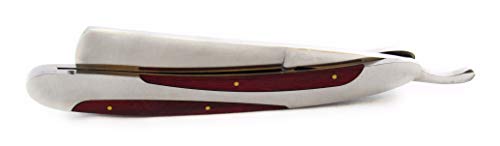 GBS Wood Cut throat Straight Razor Set- 5/8" Steel Blade with Travel Case, Sharpening Stone + 20" Leather Strop - Thumbnail 2