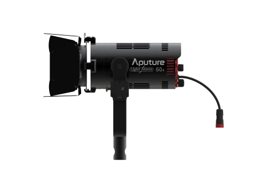 Aputure LS 60d Focusing LED Video Light,Aputure Light Storm 60D 60W Daylight-Balanced Adjustable Photography Lighting CRI 95+ TLCI 95+ 50000lux @1m Support App Control Built-in 8 Lighting FX IP54
