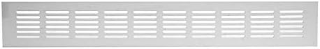60x400mm Air Vent Cover - Aluminium Ventilation Grille - White Furniture Grill for Door Wardrobe, Radiator