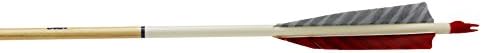 Rose City Archery 55-60 Spine Bear X400 Arrows with 6-Points (Half Dozen), 11/32", Cream Crown