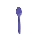 Creative Converting Touch of Color Premium 24 Count Plastic Spoons, Purple