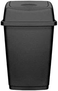 VTL 50 Litre Plastic Waste Swing Bin Kitchen Black