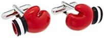 Jan Leslie Mens Silver Boxing Gloves Cufflinks
