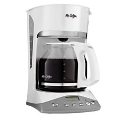 Click Here to See More Images Mr. Coffee 12-Cup Programmable Coffee Maker, White