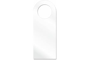 YUXUANISH Set of 10 Unfinished Acrylic Door Hanger Blanks,Door Knob Hangers,Acrylic Handle for DIY Crafts,Home Nursery Bedroom Decoration (White)