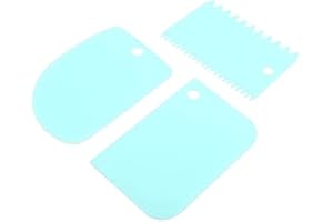 3Pcs Baking Scrapers Cream Spatulas Pastry Tools Soft Pastry Scraper Kitchen Dough Scraper Cream Scraper Kit Home Toolsb