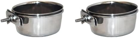 Pet Platter Bolt On Pet Bowl,Silver, 900 ml (Pack of 2)