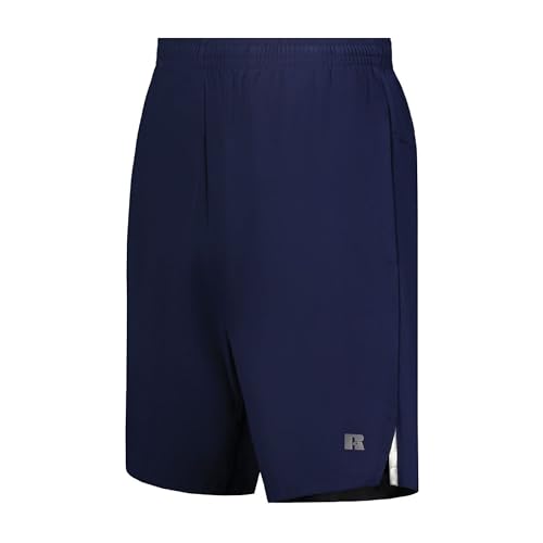 Russell Athletic Legend - Pantalones Cortos Tejidos elásticos para Hombre, Azul Marino, Talla 3XL, Azul Marino, 3XL
