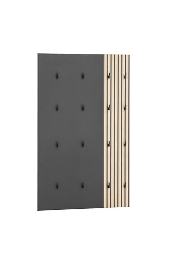 Schildmeyer Alexa, Wood Composite, Acoustic Panel Decor/Black Matt, Hook Panel Set