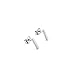 HONEYCAT Flat Drop Bar Stud Earrings in Silver (Rhodium Plate) | Minimalist, Delicate Jewelry (Silver)
