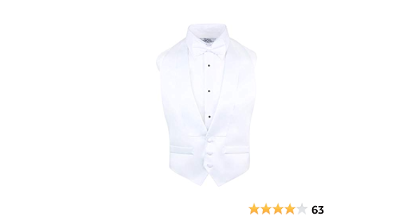 Satin Backless Tuxedo Vest \u0026 Bow Tie 