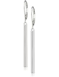 Sterling Silver Vertical Bar Dangle Earrings