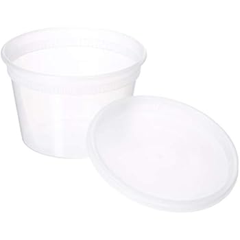 Stack Man [48 Pack, 16 oz] Plastic Deli Food Storage Soup Containers With Airtight Lids, Freezer Safe | Meal Prep | Stackable | Leakproof | BPA Free, Clear