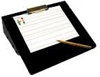 Affordable Handwriting Slantboard with Low Profile Clip - Will not interfer. Great Occupational Therapy Handwriting Tool