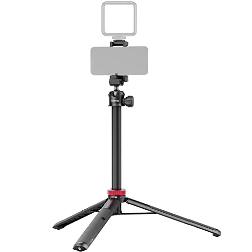 ULANZI MT-44 Mobile Phone Camera Tripod 147 cm 2-in-1 Selfie Stick Remote Control, 360° Ball Head, Cold Shoe Mobile Phone Holder, 1/4 Inch Thread Compact Travel Tripod Tripod for DSLR Cameras Canon Samsung iPhone