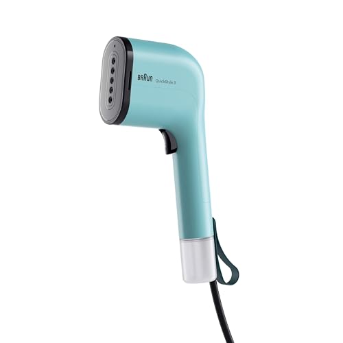 Braun QuickStyle 3 GS3013GR, kompakter und leichter Steamer, Dampfglätter mit schneller Aufheizung, Dampf 20 g/min, abnehmbarer 70 ml Tank, hitzebestä