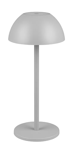 RL LIVE YOUR LIGHT Reality Leuchten Ricardo R54106177 LED Outdoor Battery Table Lamp Plastic Ultimate Grey with 1.7 Watt LED, 4-Way Touch