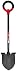 Radius Garden 25211 Pro-Lite Ergonomic Carbon Steel Shovel, Red