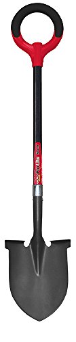 Radius Garden 25211 Pro-Lite Ergonomic Carbon Steel Shovel, Red